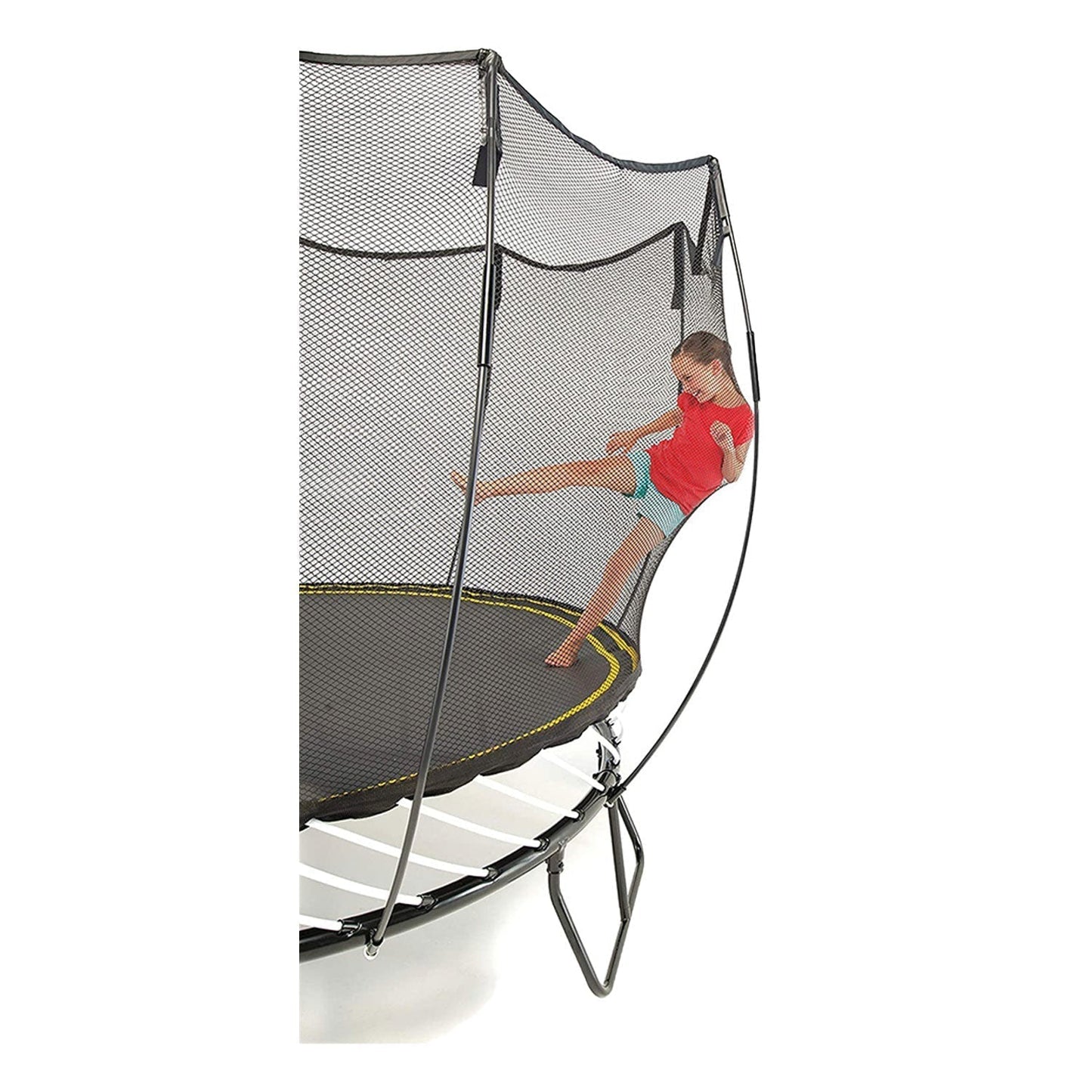 Springfree Outdoor Square 13 Ft. Trampoline With Enclosure, Hoop Game and Ladder - Go Little Ones