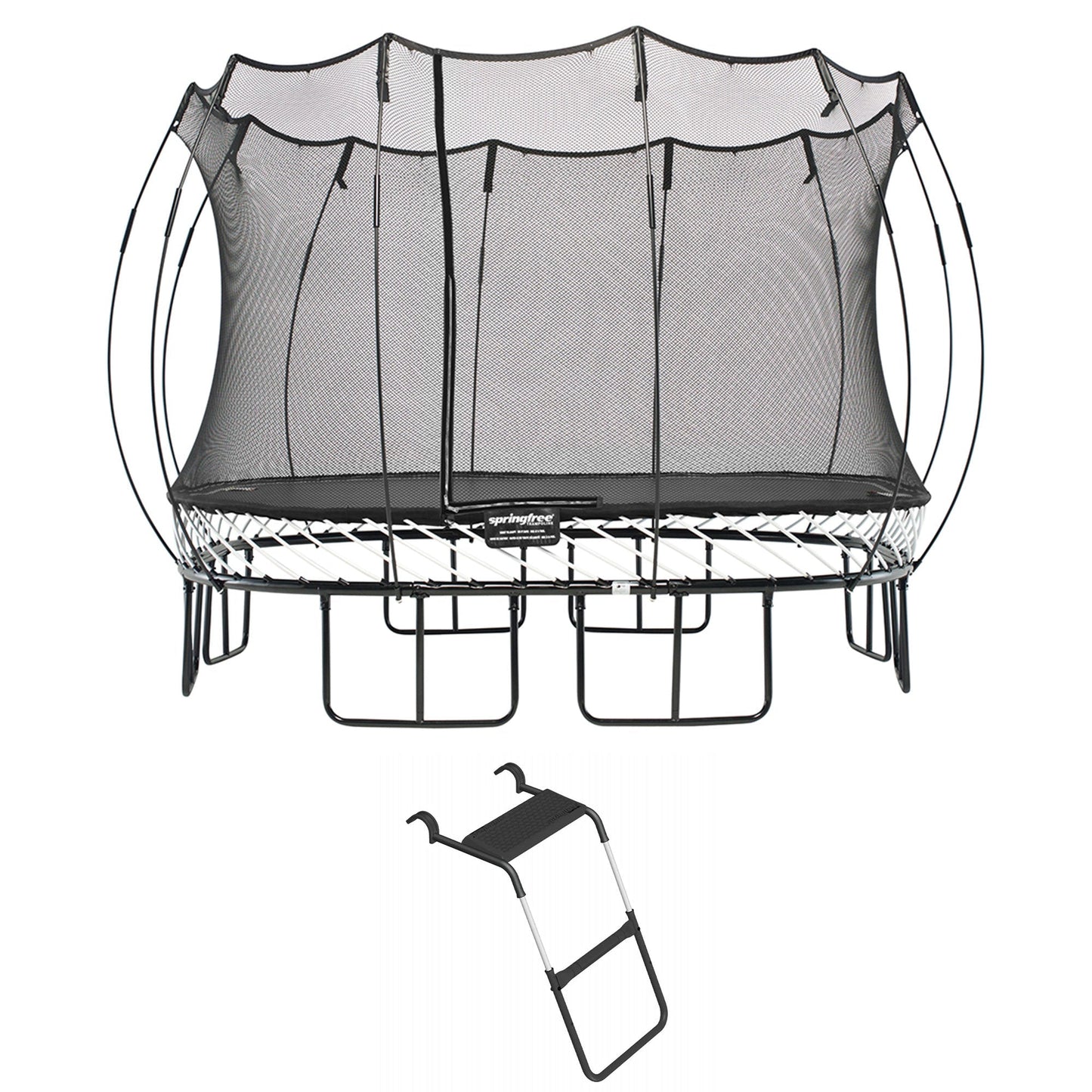 Springfree Trampoline Kids Square 11 Ft. With FlexrStep V2 Safety Ladder - Go Little Ones