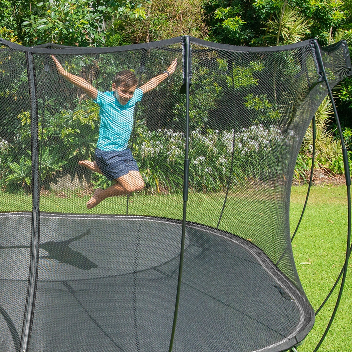 Springfree Trampoline Kids Square 11 Ft. With FlexrStep V2 Safety Ladder - Go Little Ones