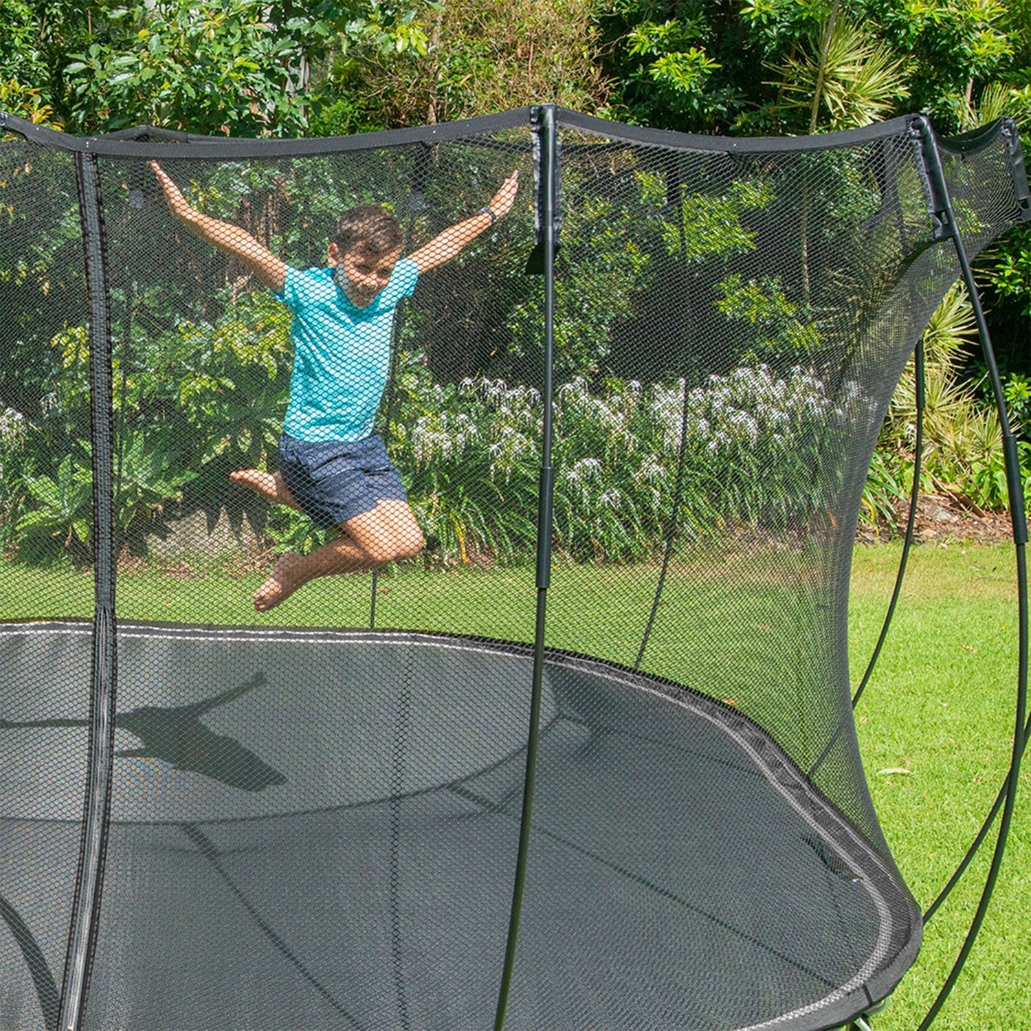 Springfree Trampoline Kids Square 13 Ft. Trampoline With FlexrHoop Basketball Game - Go Little Ones