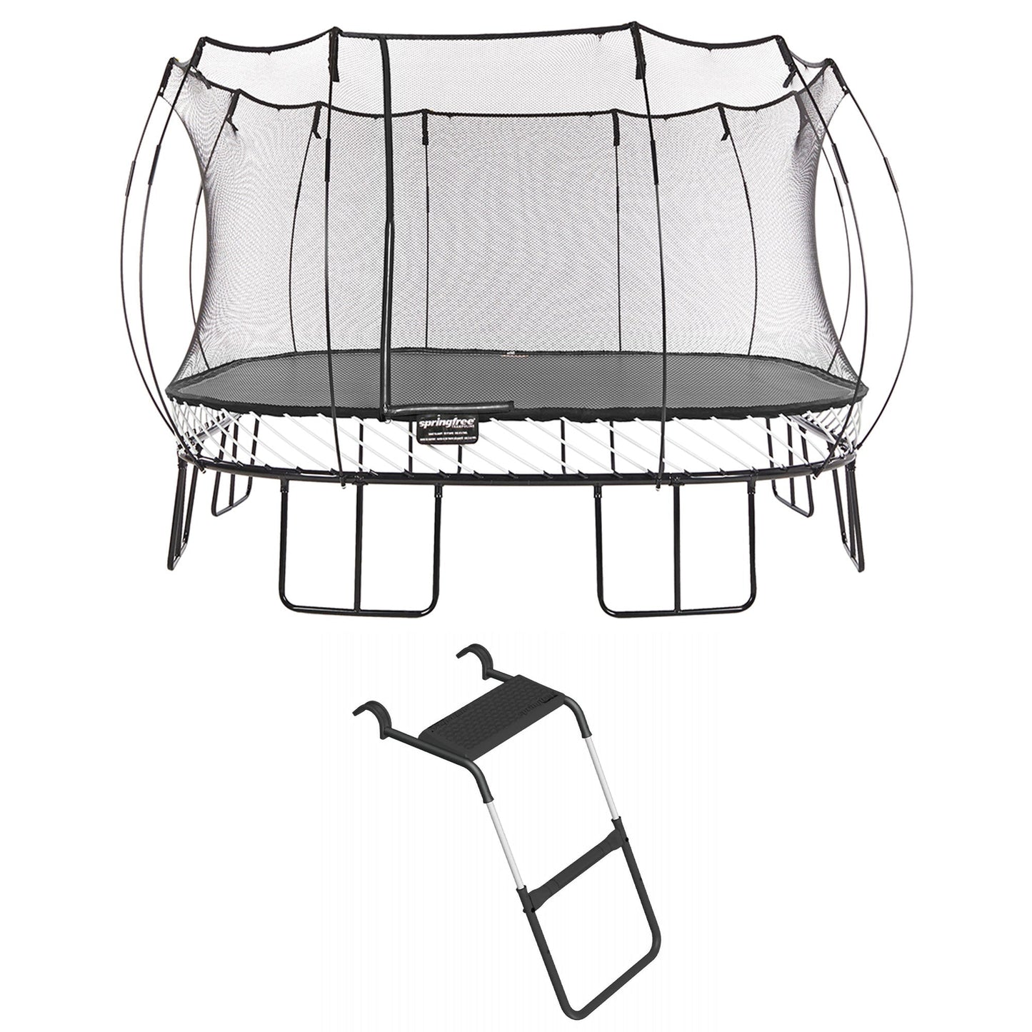 Springfree Trampoline For Kids Square 13 Ft. with FlexrStep V2 Safety Ladder - Go Little Ones