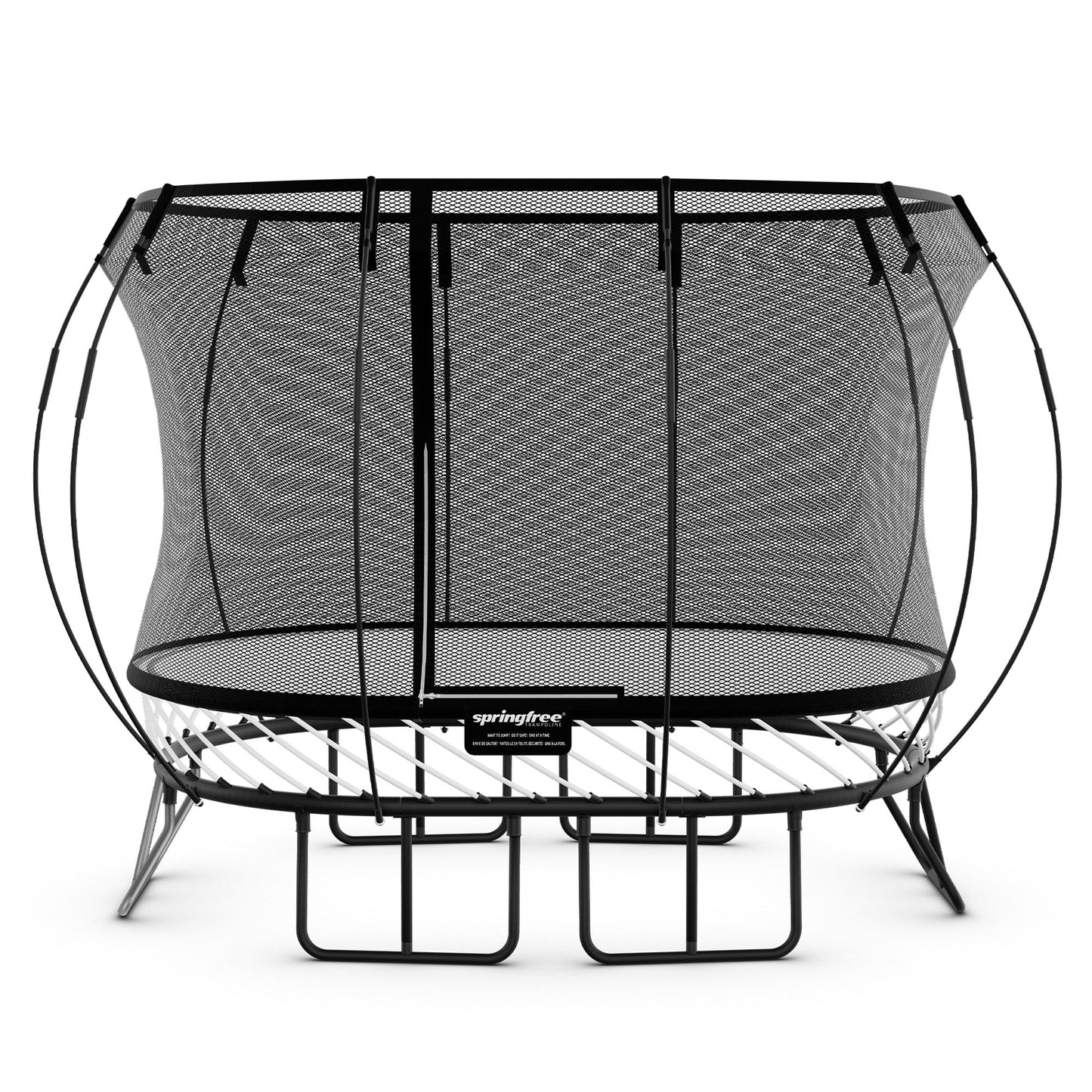 Springfree 6x9 Ft. Oval Outdoor Backyard Trampoline with FlexiNet and Soft Edge - Go Little Ones