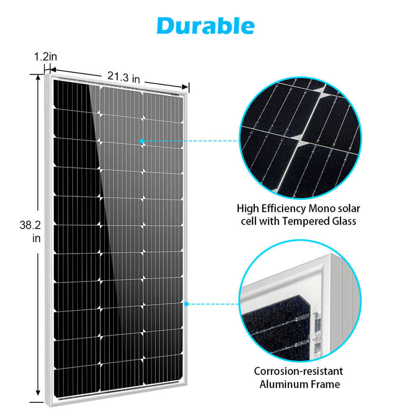 Sun Gold 100 Watt Monocrystalline Solar Panel - SG-2P100WM