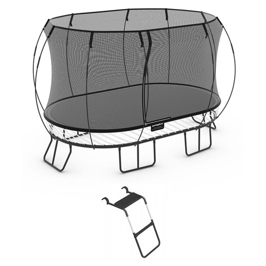 Springfree Trampoline Kids Oval 8x13 Ft. With FlexrStep V2 Safety Ladder - Go Little Ones