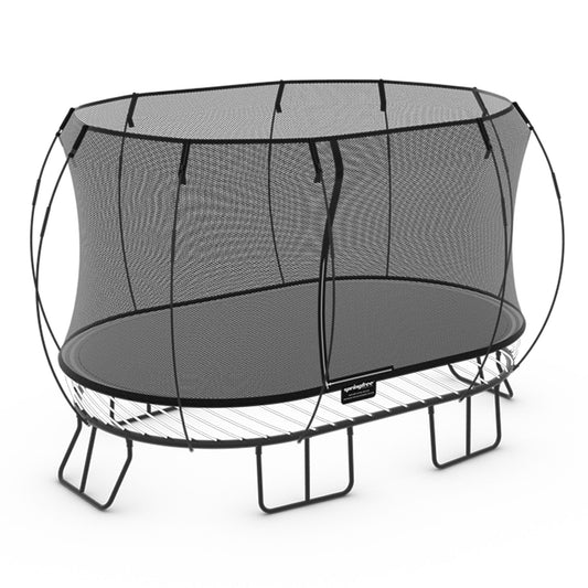 Springfree Trampoline Kids Oval 8x13 Ft. With FlexrStep V2 Safety Ladder - Go Little Ones