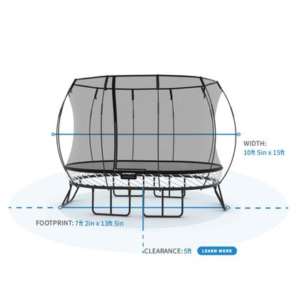 Springfree Trampoline Kids Oval 8x13 Ft. With FlexrStep V2 Safety Ladder - Go Little Ones