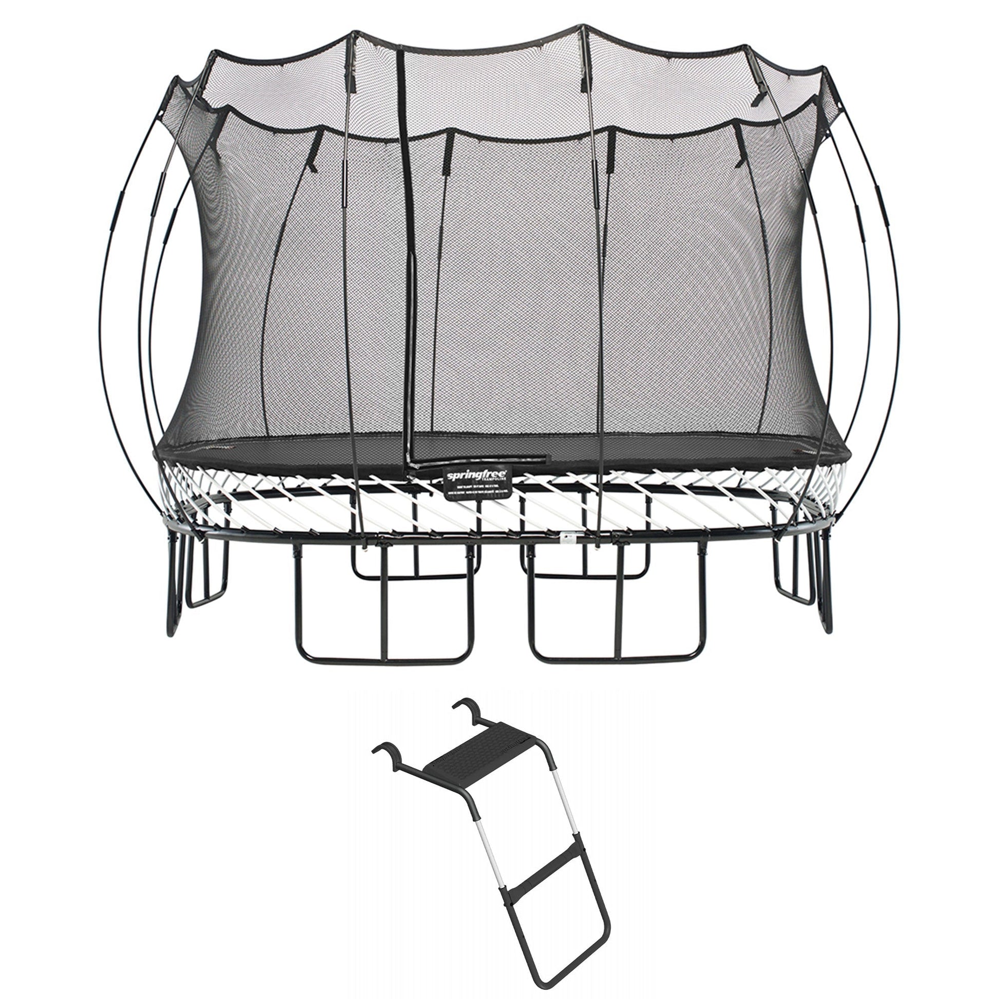 Springfree Trampoline Kids Square 11 Ft. With FlexrStep V2 Safety Ladder - Go Little Ones