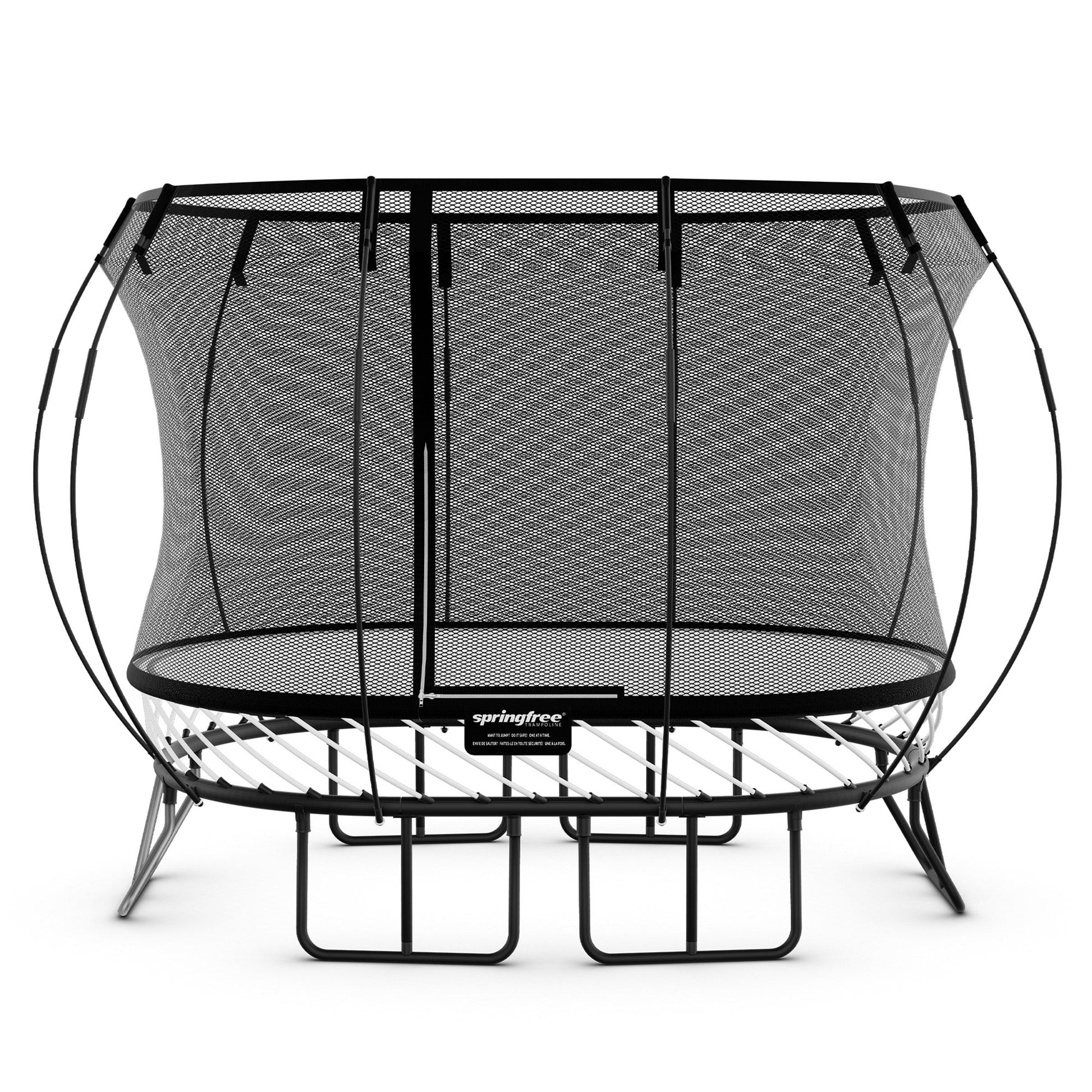 Springfree 6x9 Ft. Oval Outdoor Backyard Trampoline with FlexiNet and Soft Edge - Go Little Ones