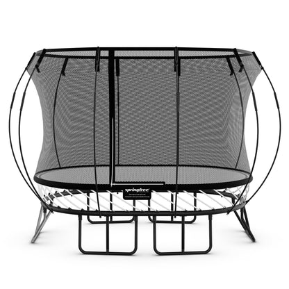 Springfree 6x9 Ft. Oval Outdoor Backyard Trampoline with FlexiNet and Soft Edge - Go Little Ones