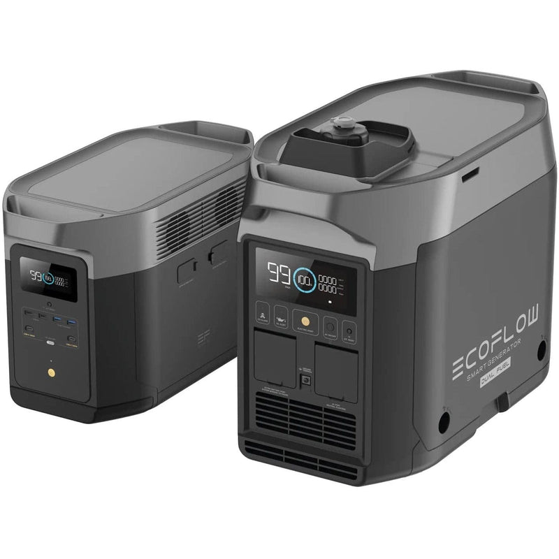 EcoFlow Delta Max 2000 Power Station + 1x 1800W Dual Fuel Smart Generator - DM2000-DG200